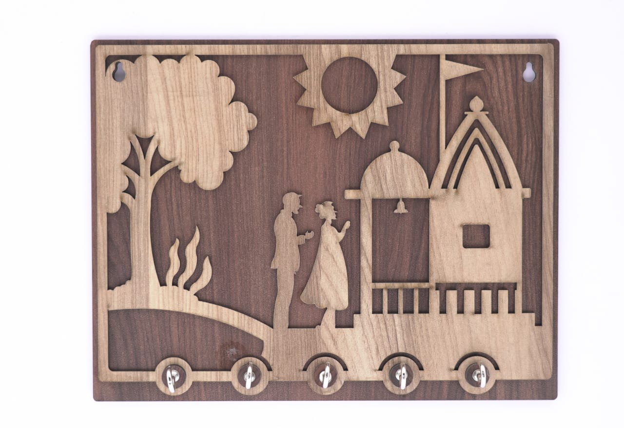 Temple Wooden Keyholder