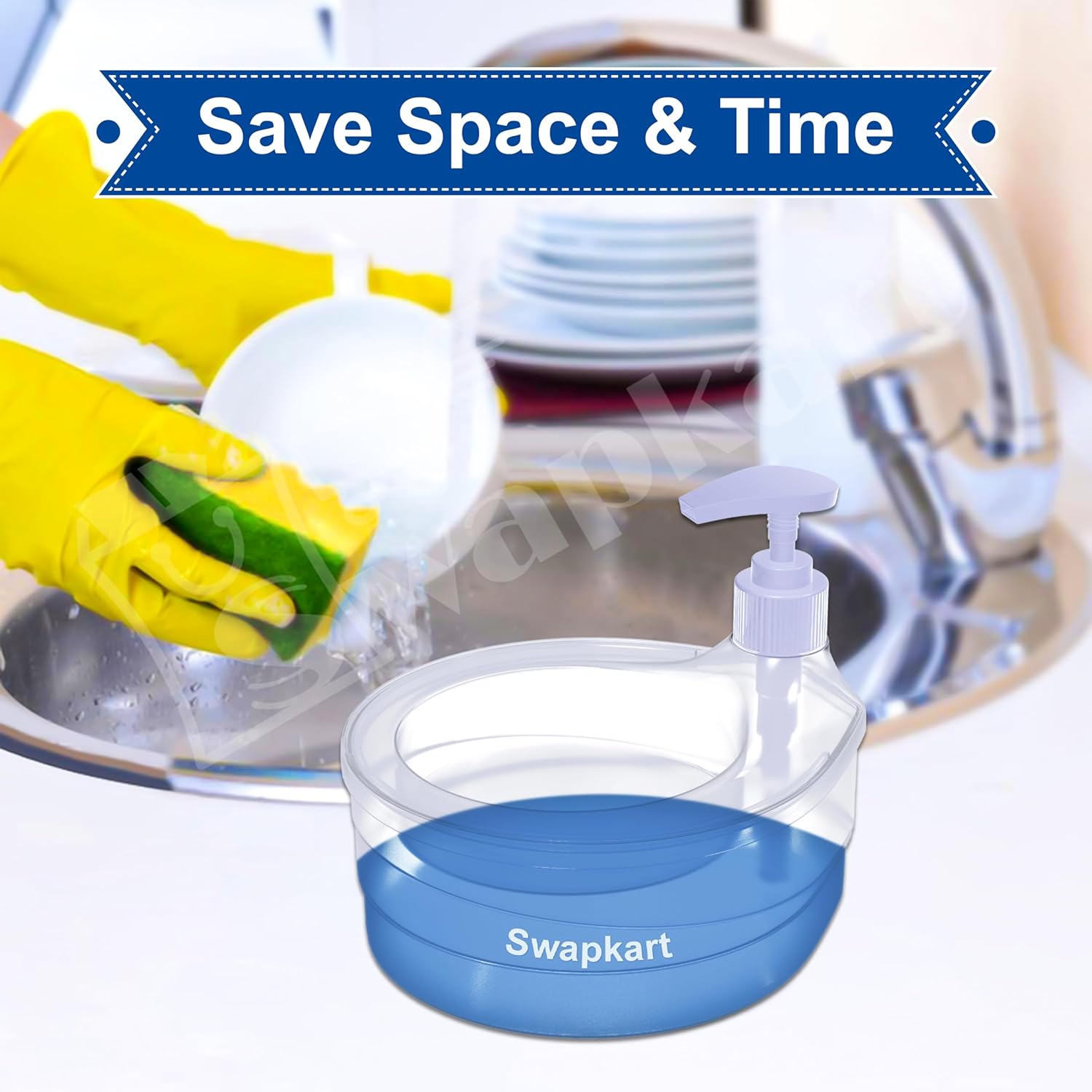 Double Layer Soap Dispenser for Bathroom Accessories Dishwasher Liquid Holder Liquid Dispenser Pump (Multicolor)