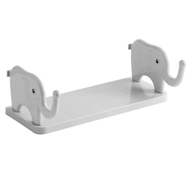 Elephant Shape Multipurpose Stand Holder for Bathroom Toilet Kitchen Bedroom Office Shelf Wall Holder Bathroom Rack Storage Box Strong Magic Sticker Shower Rack Shelf (Multicolor, Pack of 1)