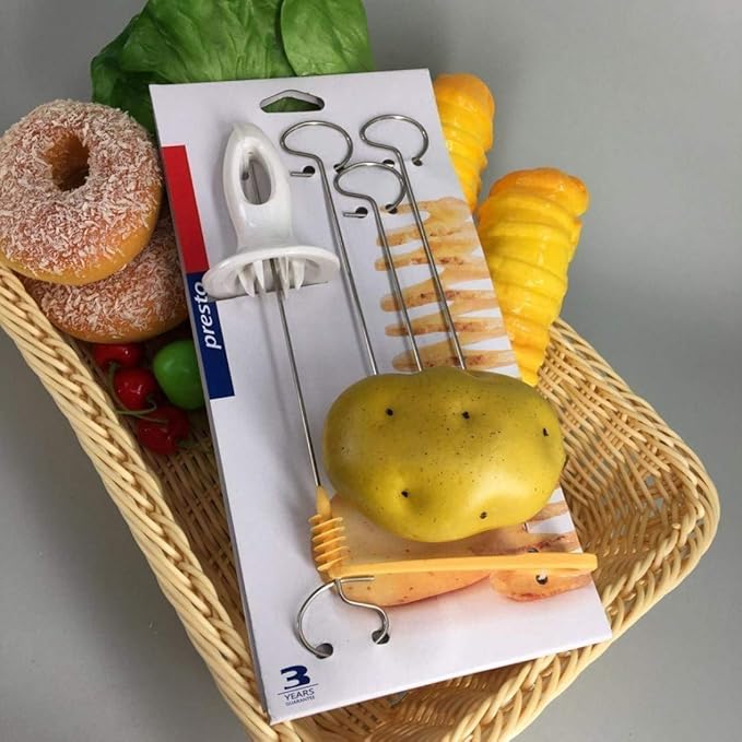 Manual Potato Chips Slicer Spiral Twister Tornado Chips Potato Slicer (Multicolor)