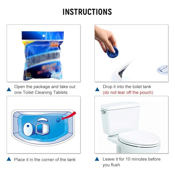 Toilet Detergent Toilet Bowl Cleaners Toilet Cleaning Tablets Toilet Deodorizer Bathroom Cleaners 10PCS