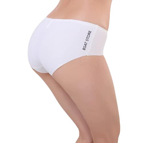 Women's Ice Silk Blend Invisible Lines No Show Hipster Panty (Multicolor, S) (Pack of 4)