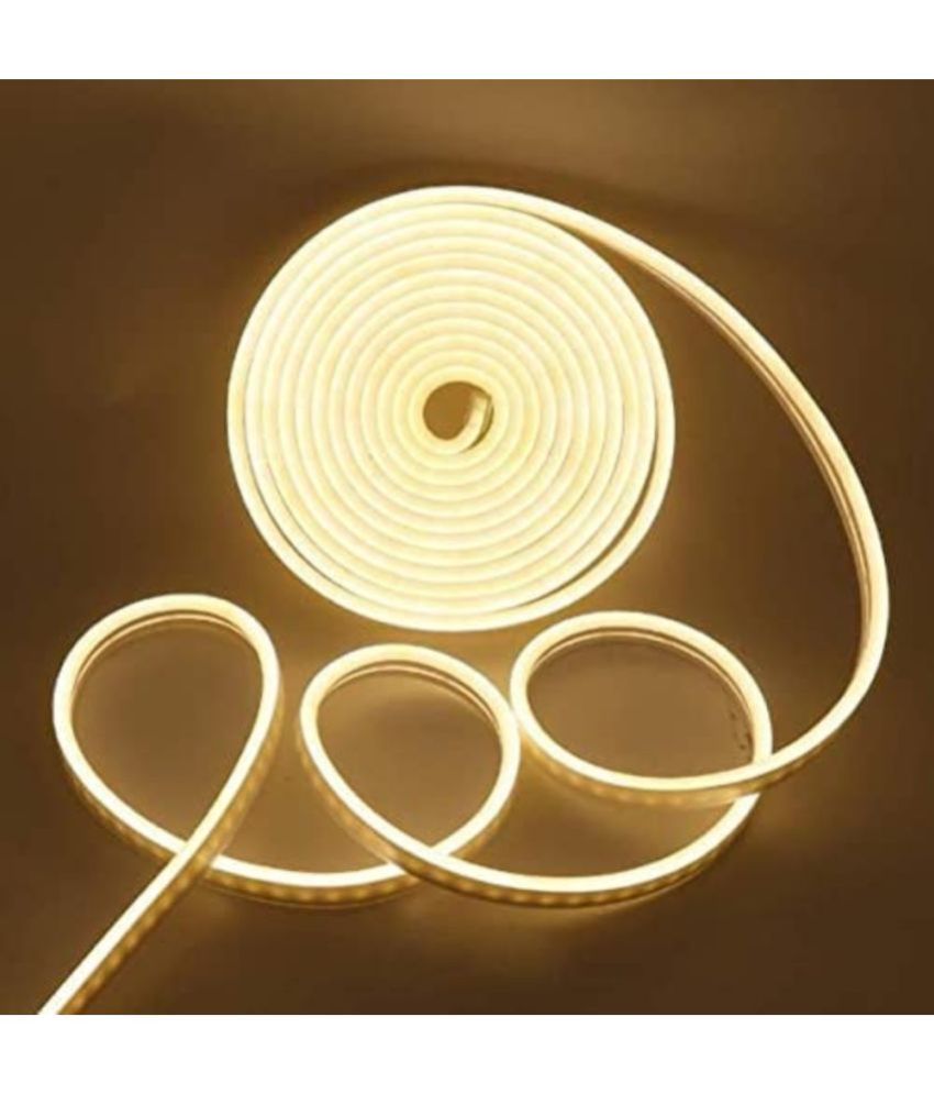 Charkee Off White 5 m Gold Steady Strip Rice Lights