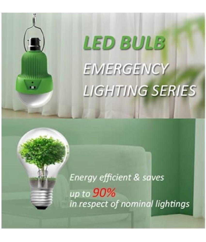 Charkee 15W Cool Day Inverter Rechargeable Emergency Light Bulb LED Bulb Extra Bright Light AC / DC for Home
