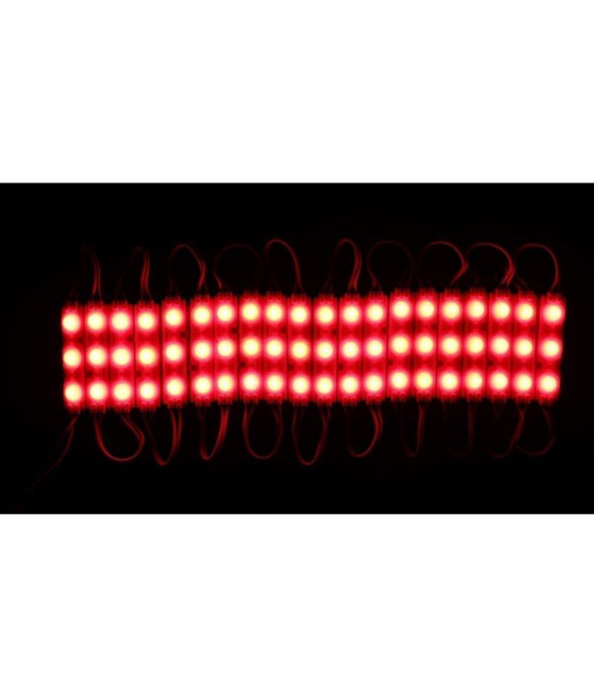 Charkee Red 3LED Strip 12V Waterproof Pack of 20
