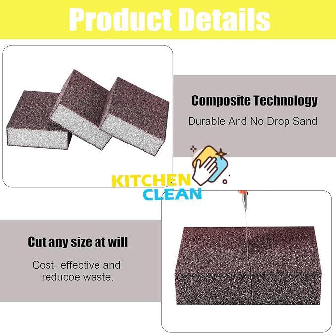 Kitchen Clean Multipurpose Sand Scrub Sponge Pad
