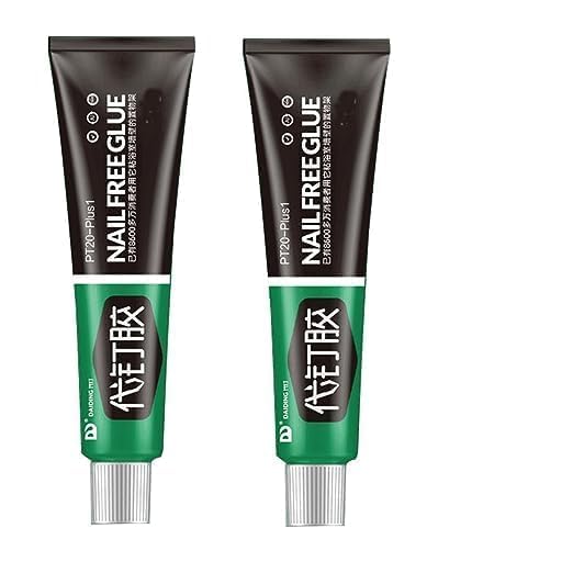Nail Free Sealant Glue Multifunction Adhesive Glue for Wood, Ceramic, Metal, Glass, All-Purpose Heavy-Duty Adhesive, (12 Gram X Pack of 2)