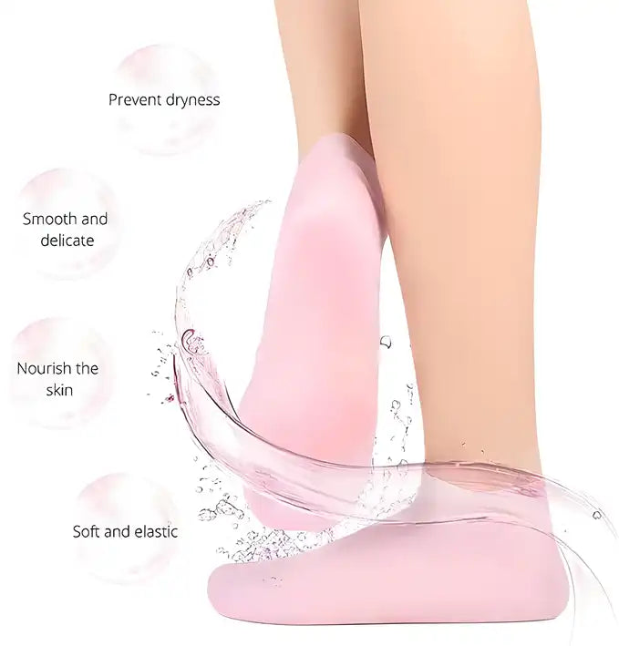 Silicone Gel Heel Socks Anti Slip for Dry Cracked Feet