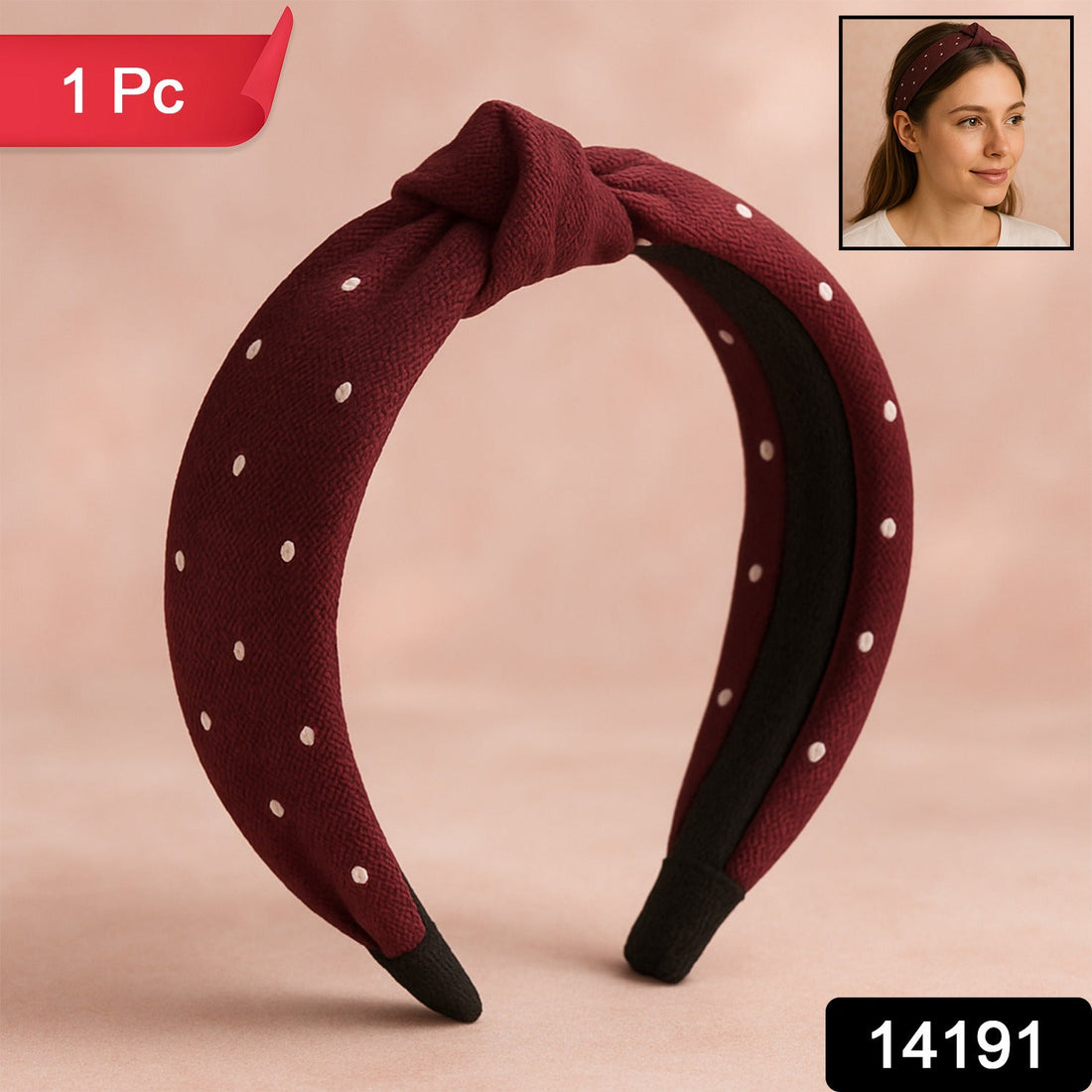 Everyday Polka Dot Hairband with Knot