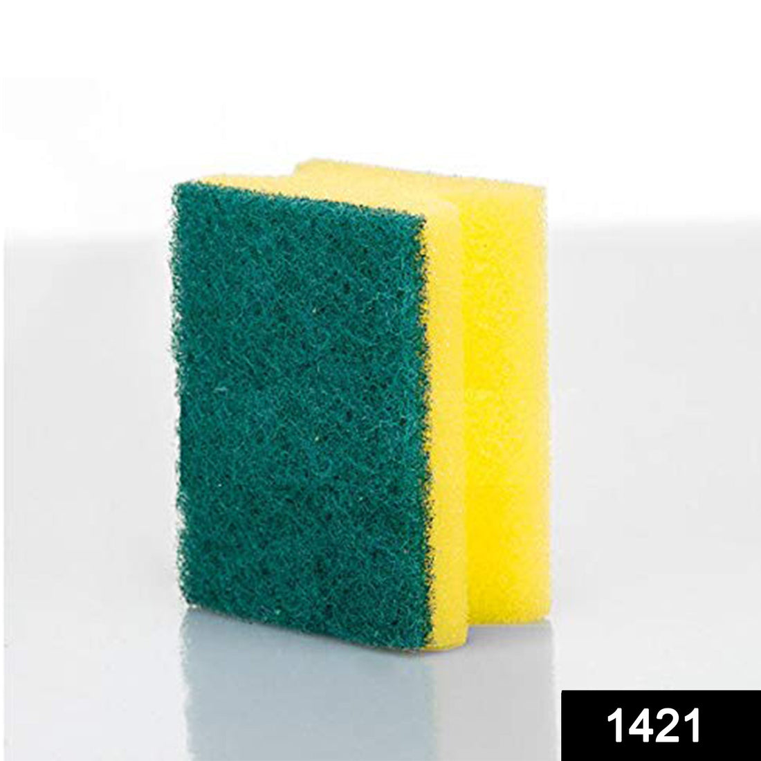 Scrub sponge for kitchen and bathroom, 2 in 1 design