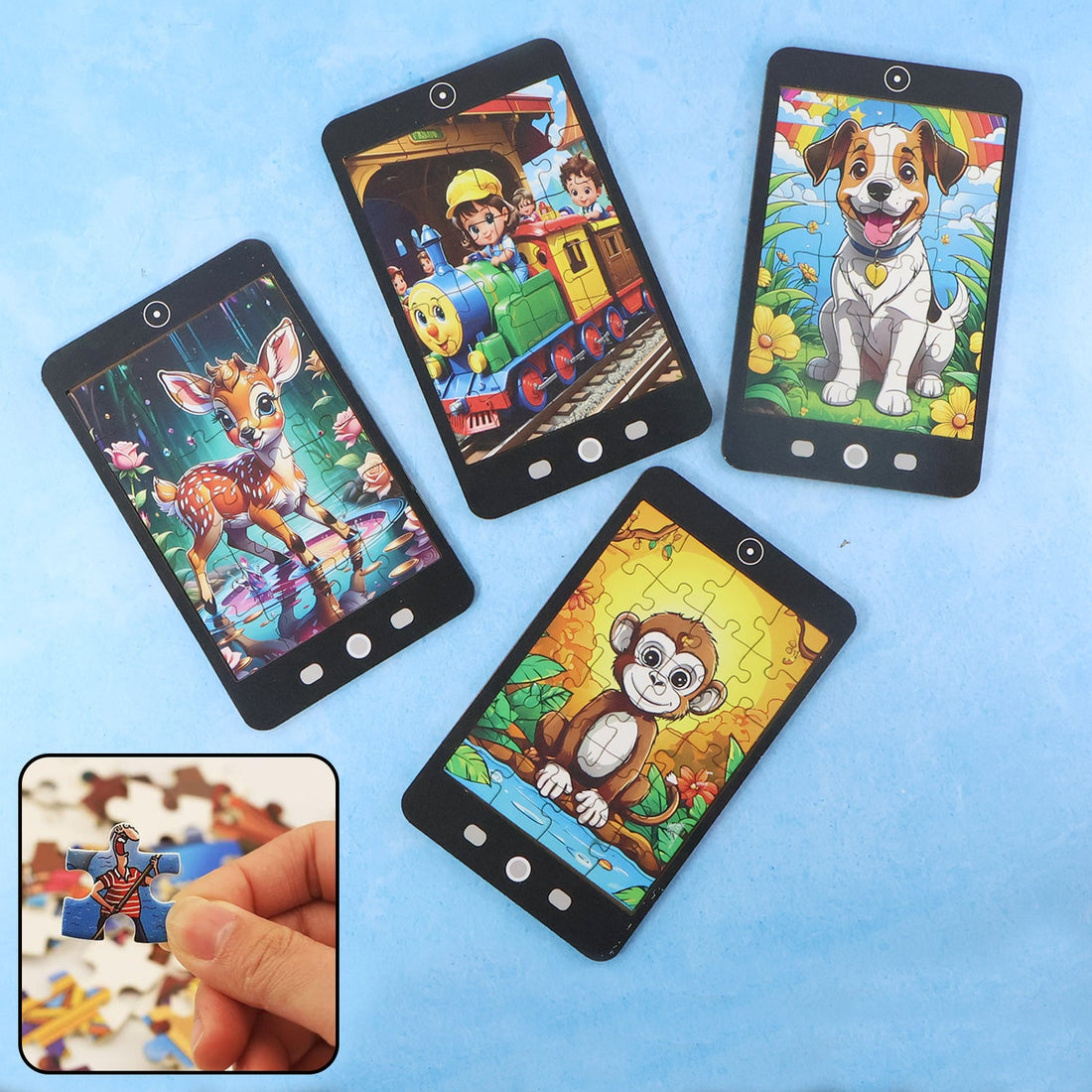 Kids Mini Cartoon Jigsaw Puzzle – 1 Pc Mix Design