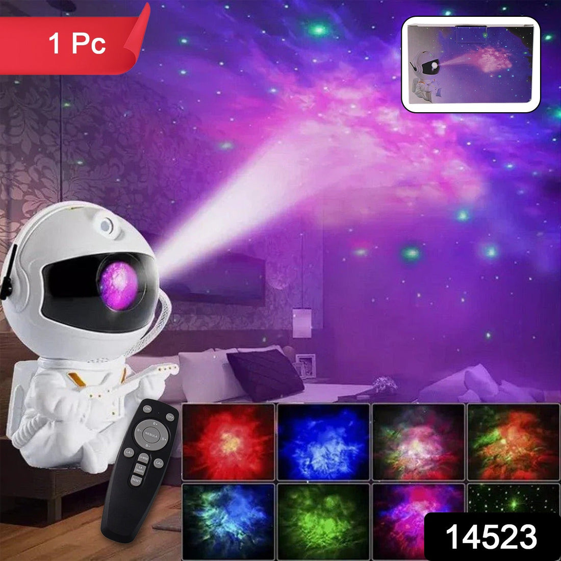 Premium Astronaut Galaxy Projector Night Light with Remote Control