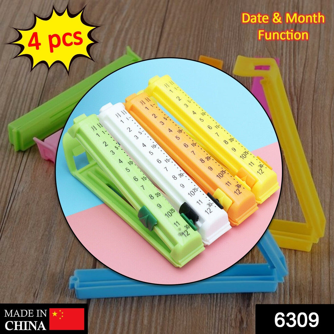 4-piece food sealing clip set to keep packed items fresh and uncontaminated.