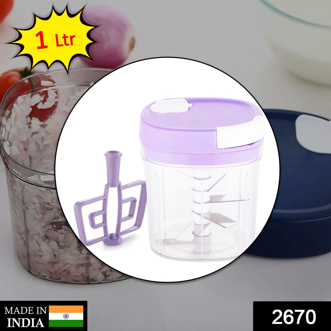 Handy chopper and slicer for fruits, vegetables, and cheese with a 600ML capacity