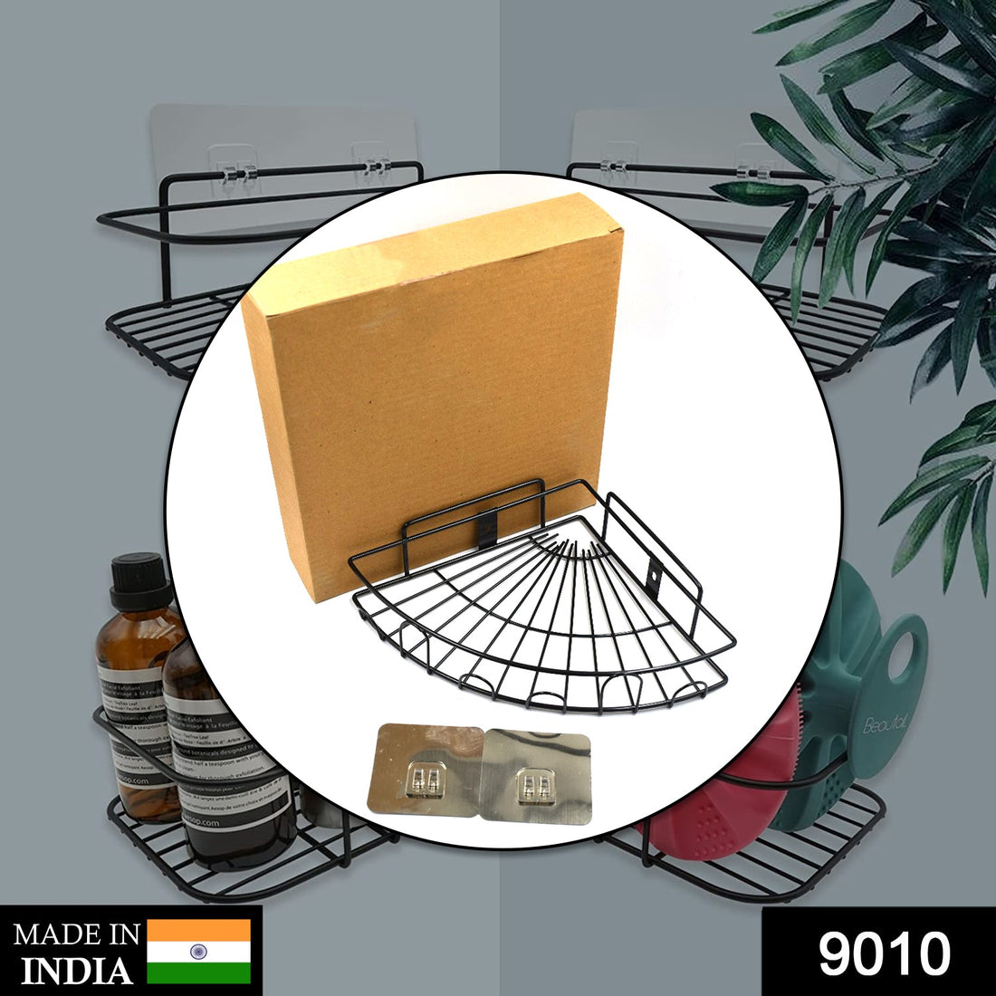 1 Pc shower caddy corner for storing and organizing bathroom essentials.