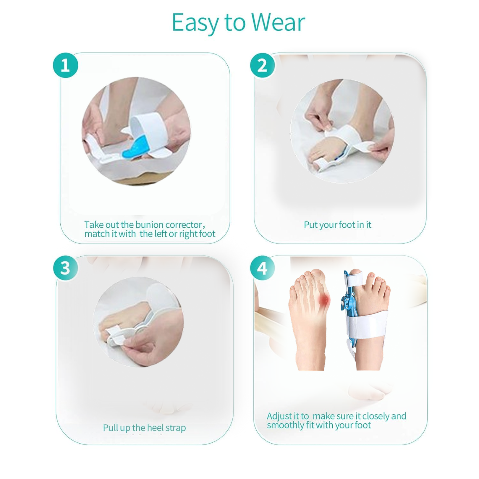 Adjustable Bunion Support Splint – Hallux Valgus Corrector for Men & Women