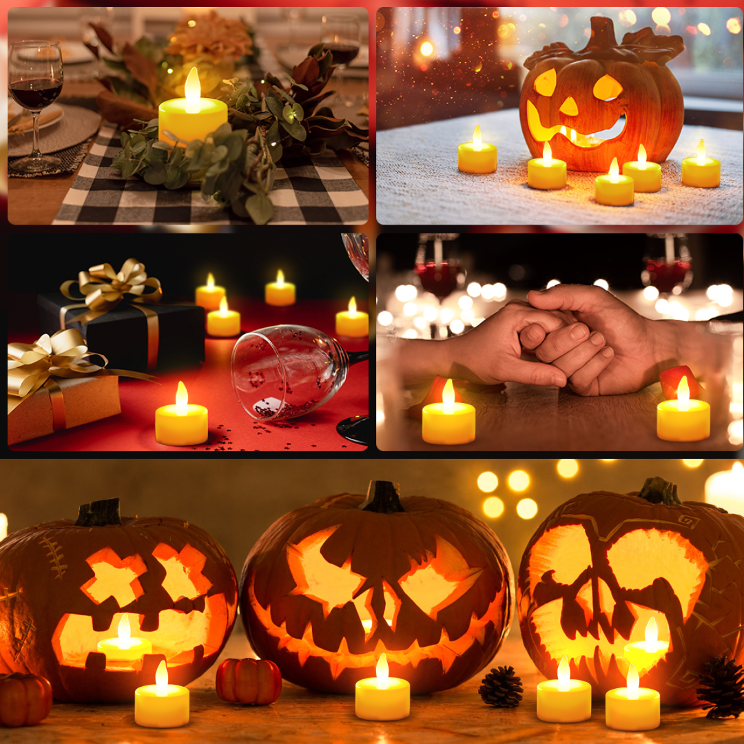 Set of 12 Flameless Floating Candles Battery Operated Tea Lights Tealight Candle - Decorative, Wedding., Diwali( Diya , Divo , Diva , Deepak , Jyoti ,)