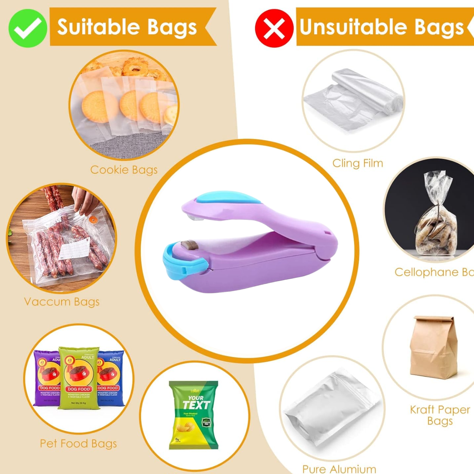 Hand Held Sealer (Mini Sealing Machine / Mix Color / 1 Pc)