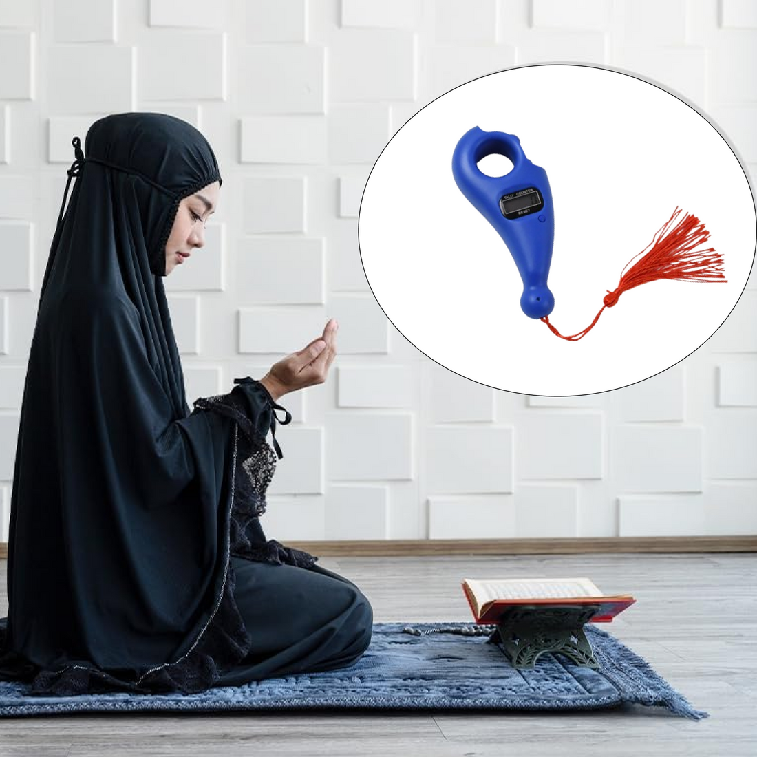 Digital Tasbih Tally Counter – Plastic Beads for Zikr/Naam Jaap
