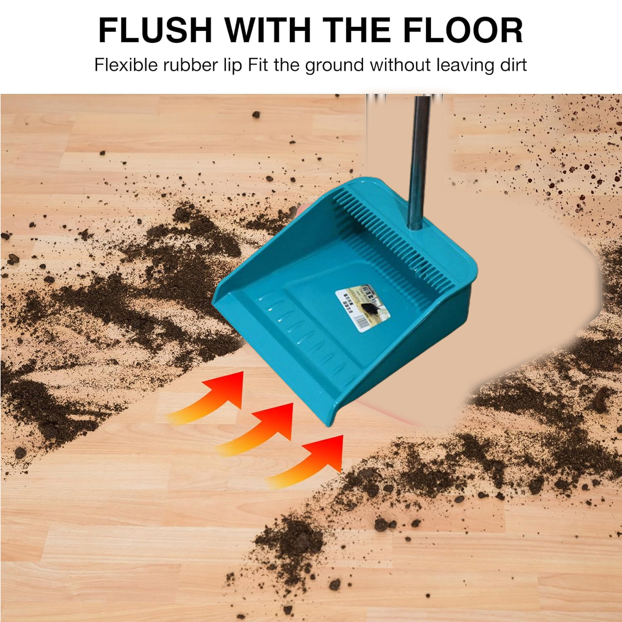 Long Handle Dustpan and Brush 2 Piece Set for Sweeping Cleaning Home Office, Supdi