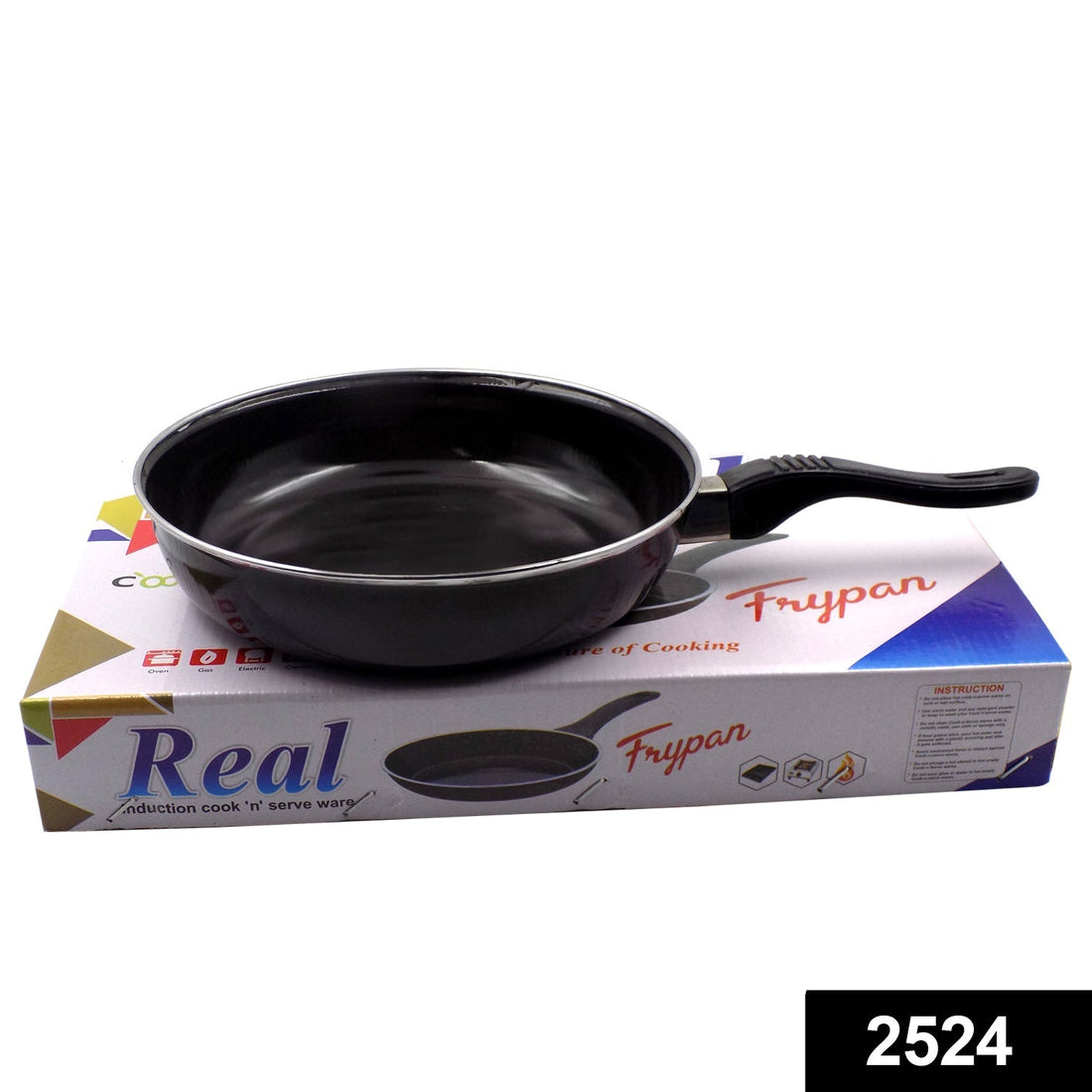 Hard anodized nonstick tadka fry pan with induction base