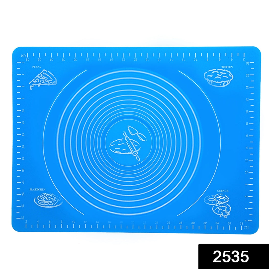 Silicone mat showing clear measurement markings