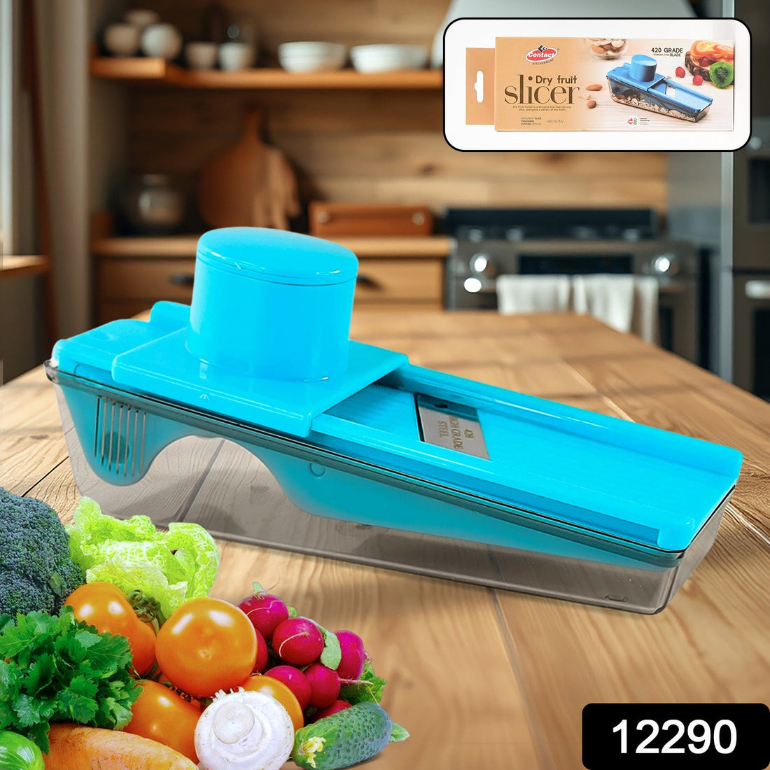 2-in-1 Multipurpose Vegetable & Dry Fruit Slicer (1 Pc)
