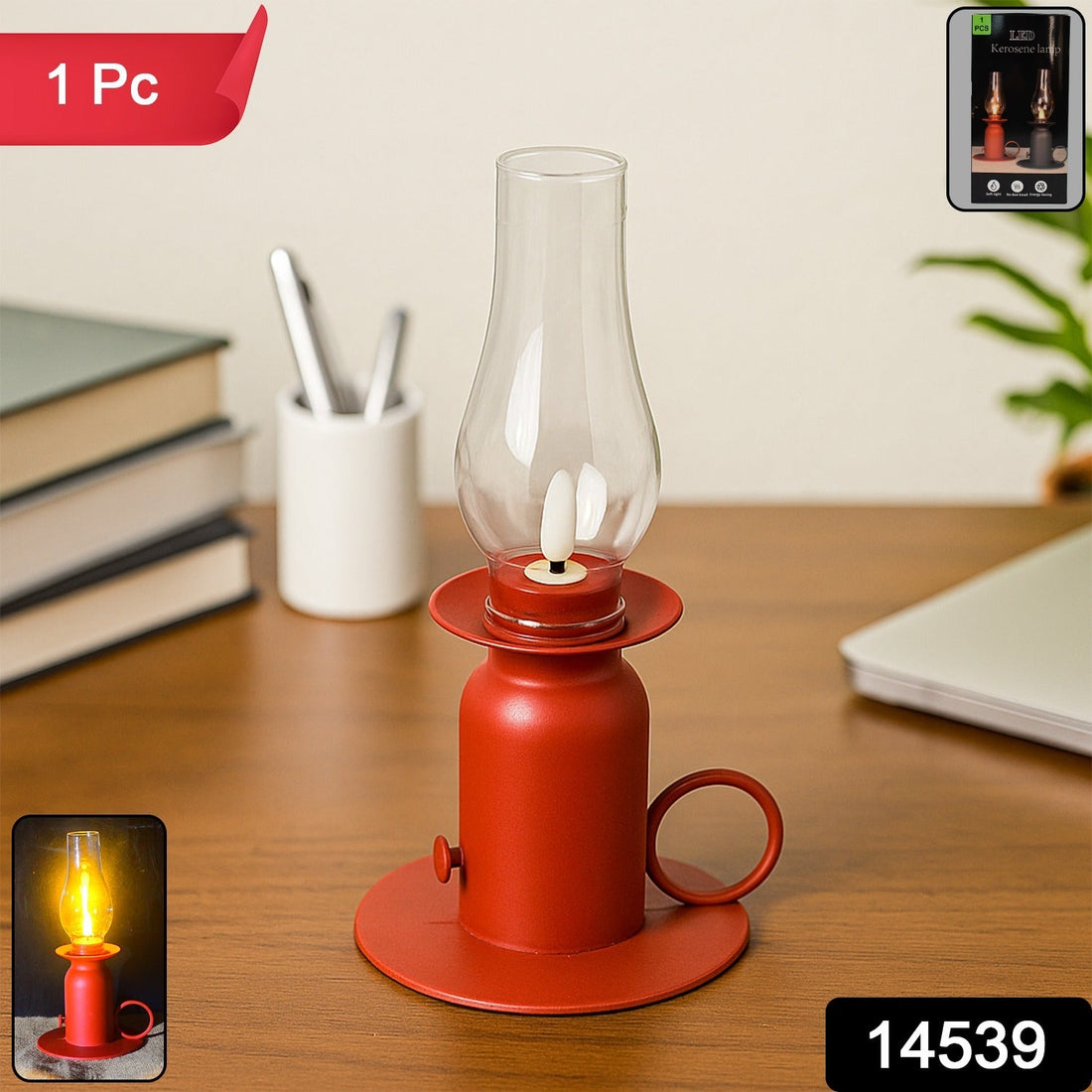 Vintage Style Plastic Candle Light LED Lamp (1 Pc)