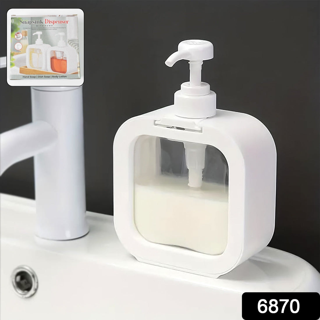 Snap sink Dispenser Plastic Clear Empty Pump Lotion Bottles