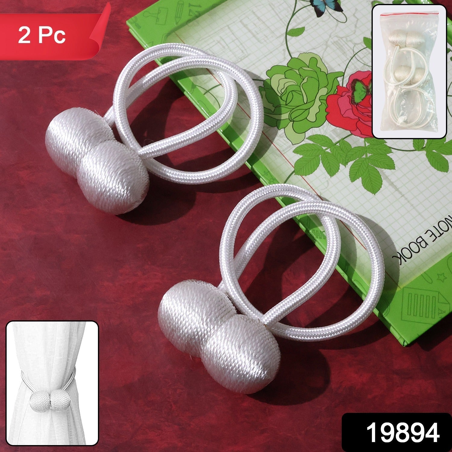 Magnetic Curtain Tiebacks - (2 Pc / Set)