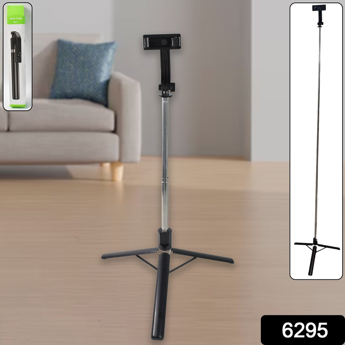 Selfie Stick with Tripod Stand (1 Pc / 160 Cm Long Approx)