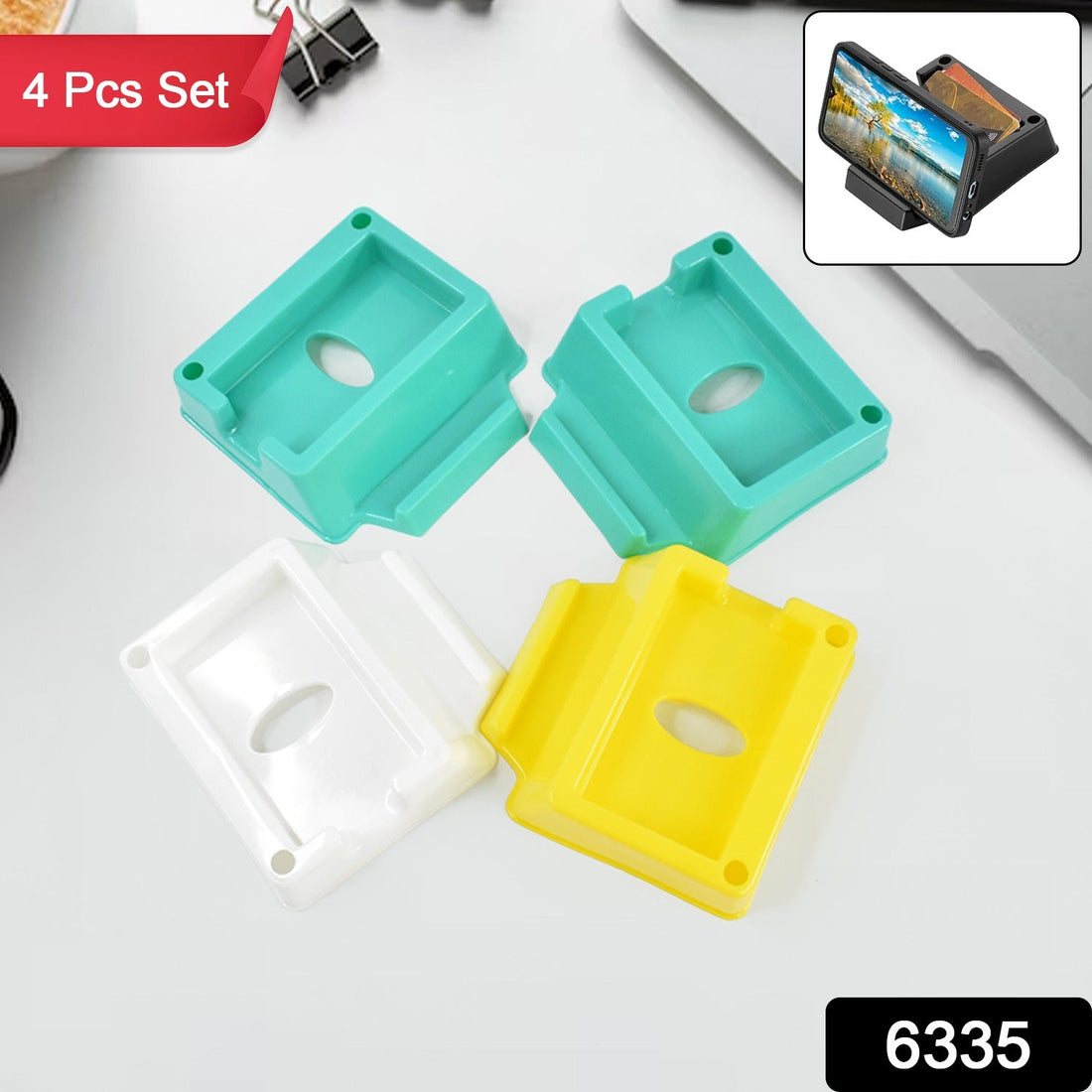 Plastic Mobile Phone Stand Holder (4 Pcs Set)