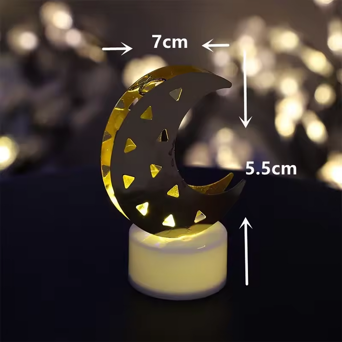Decorative Moon Shaped Flameless LED Candles (12 Pc)