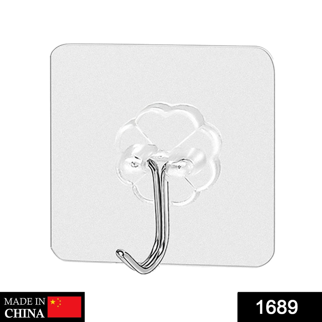 Small stainless steel adhesive wall hooks for multipurpose use