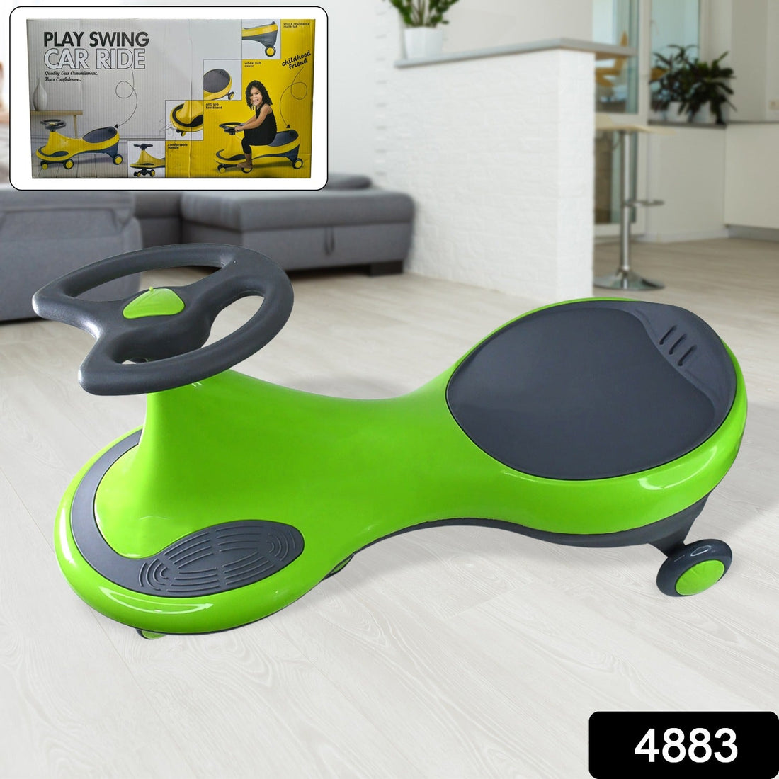 Premium Kids Play Swing Car Kids Ride on Toy (1 Pc / Mix Color)