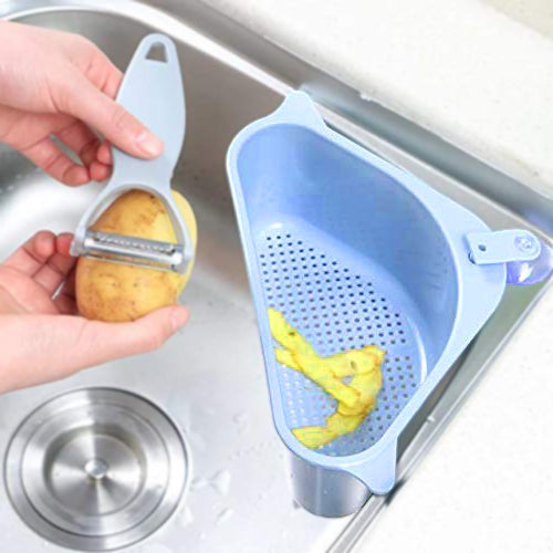 Triangular sink storage holder with functional design