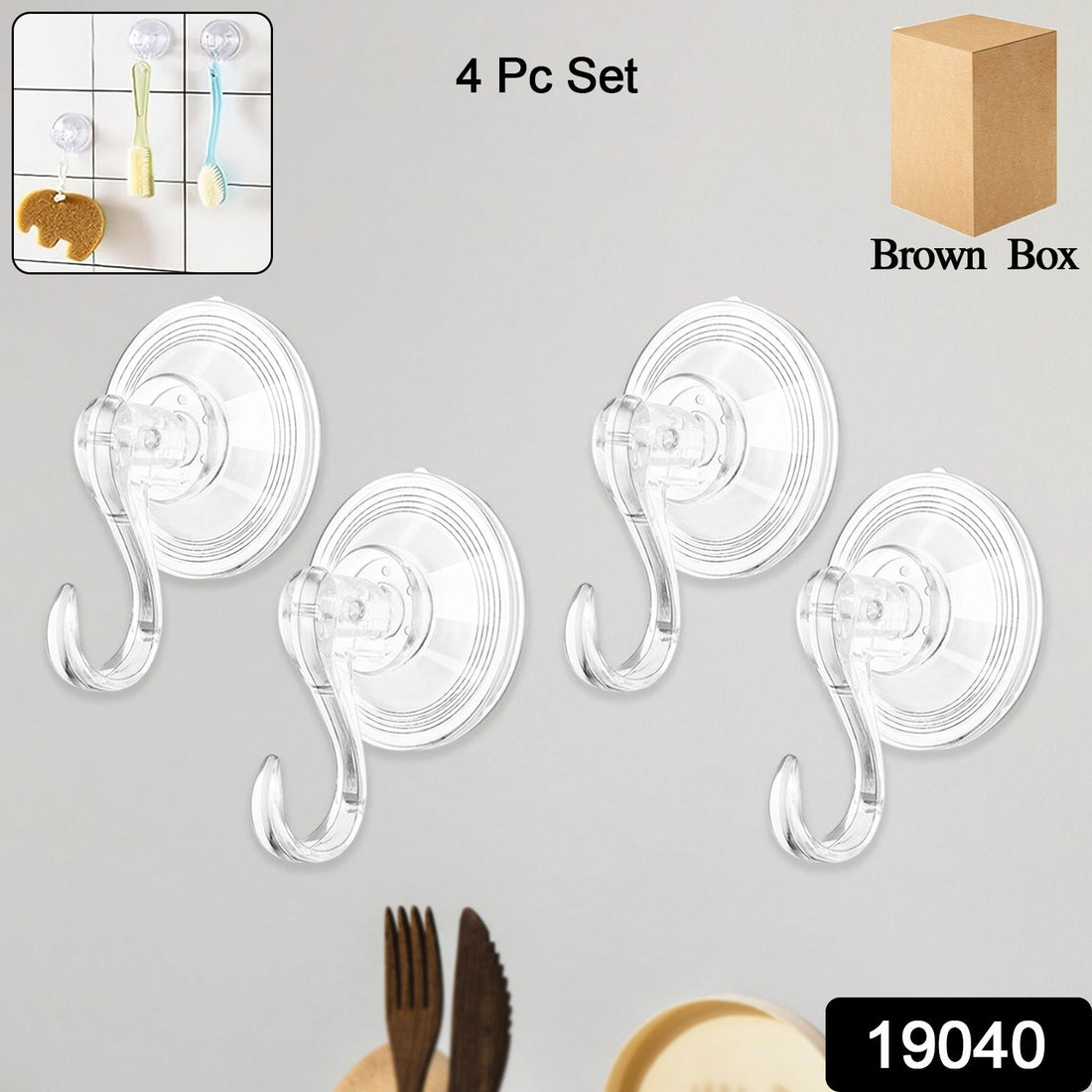 Hold Fast Plastic Cup Hooks