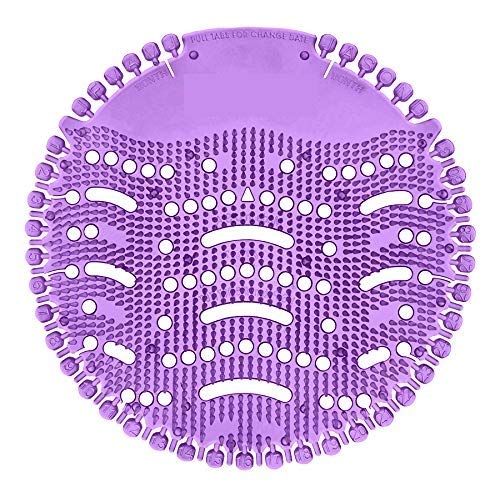 Urinal screen mat designed to prevent splashes.