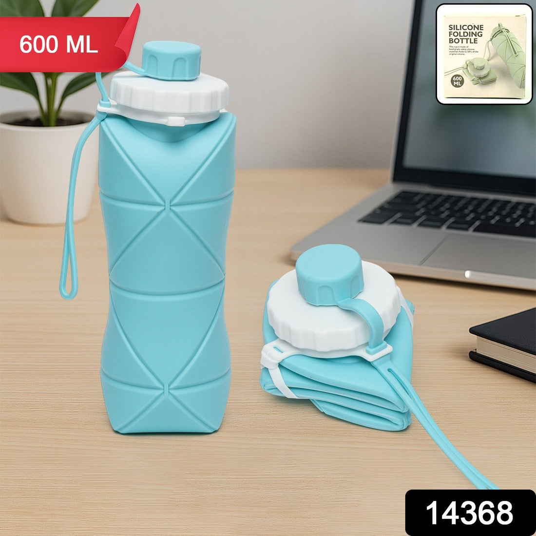 600ml Collapsible Silicone Water Bottle 