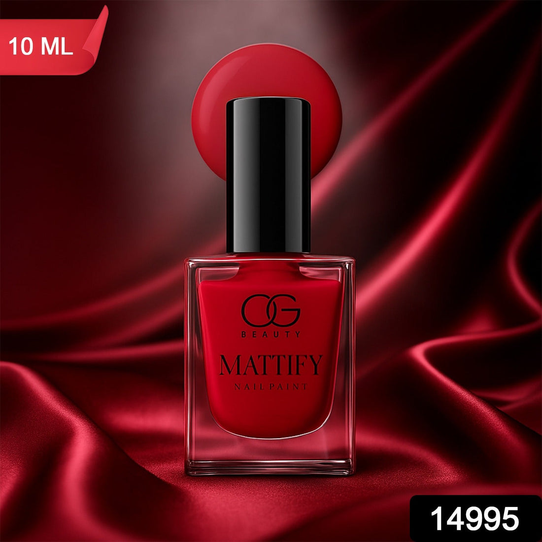 OG Beauty Red Carnival Mattify Nail Paint (10 ML / 1 Pc)