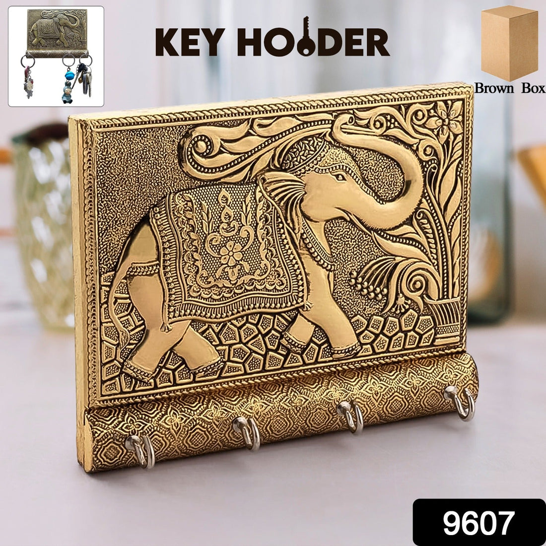 Elephant Charm Key Holder