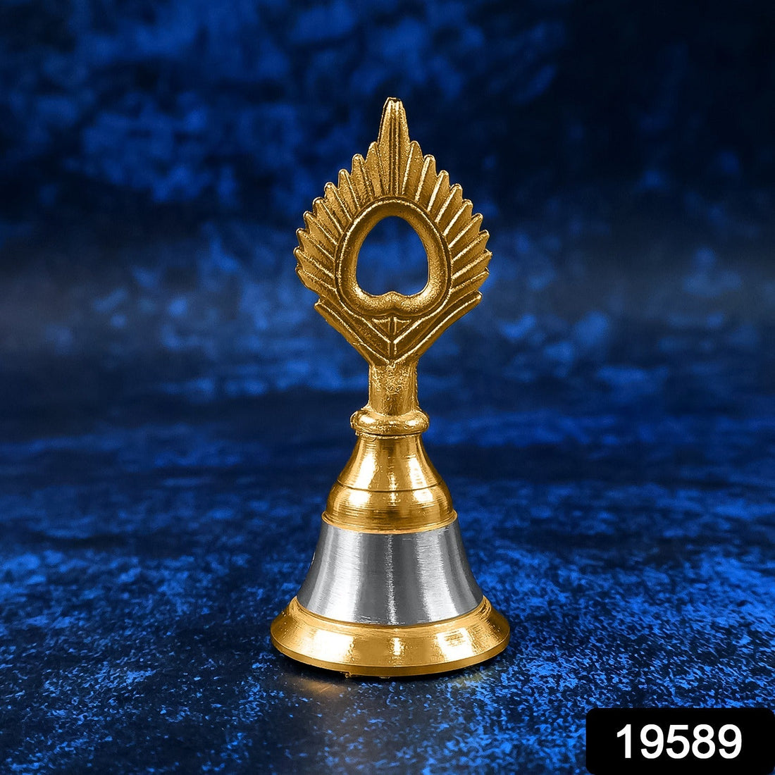 Brass and Steel Temple Ghanti (Pooja Bell) – Decorative Spiritual Accessory