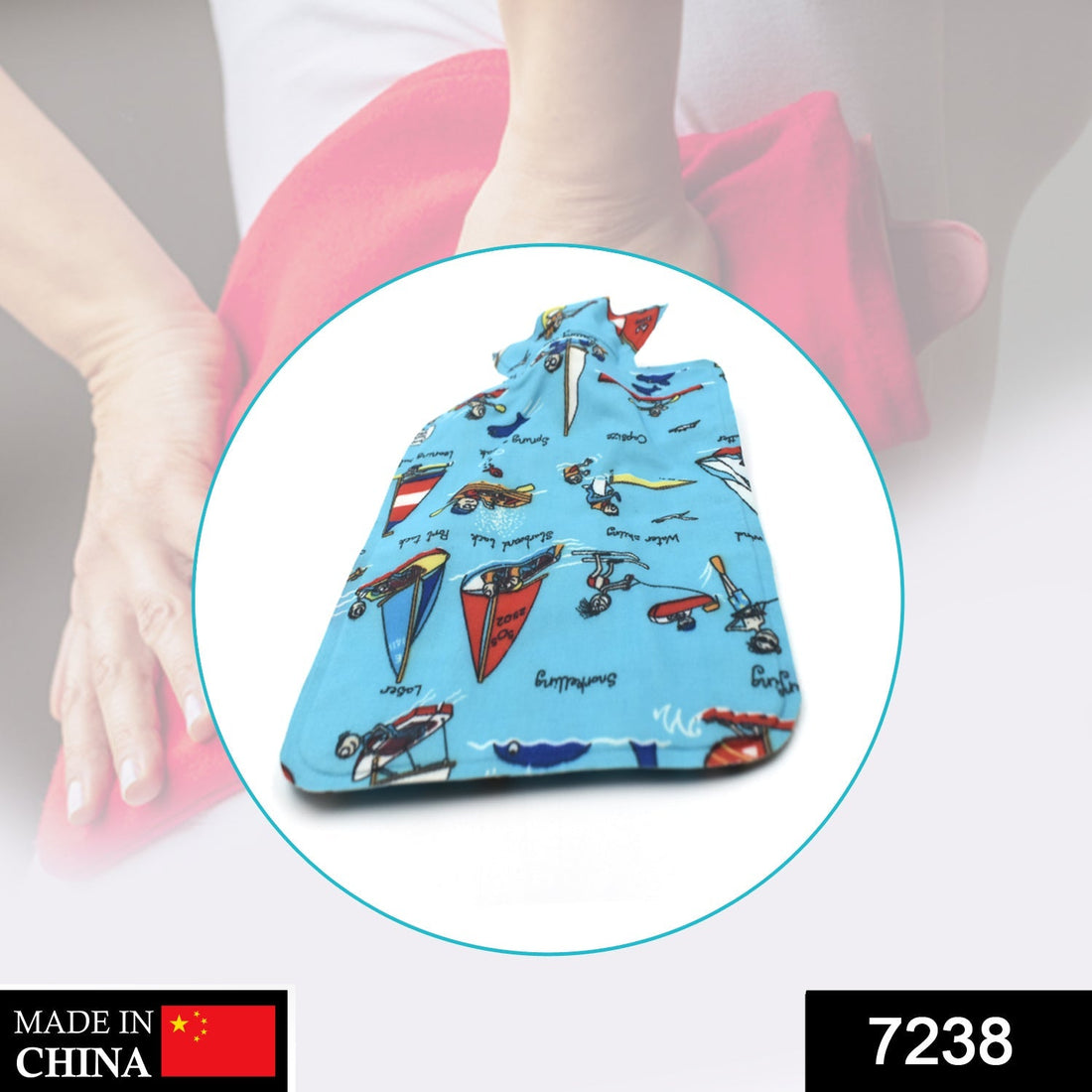 Comfortable hot water bottle bag for relieving aches
