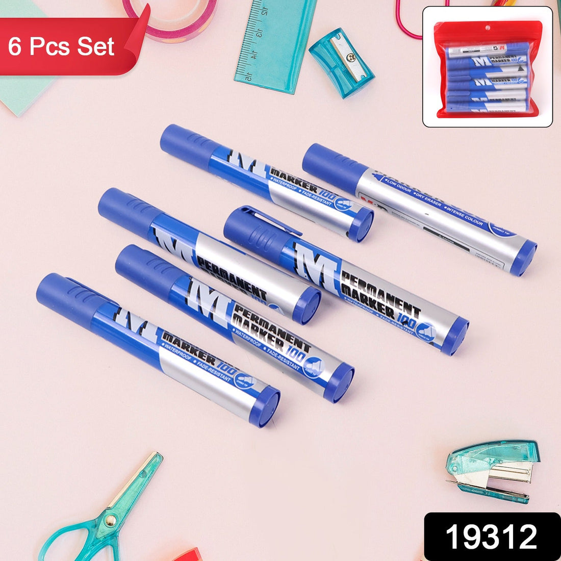 Blue Permanent Marker Pens