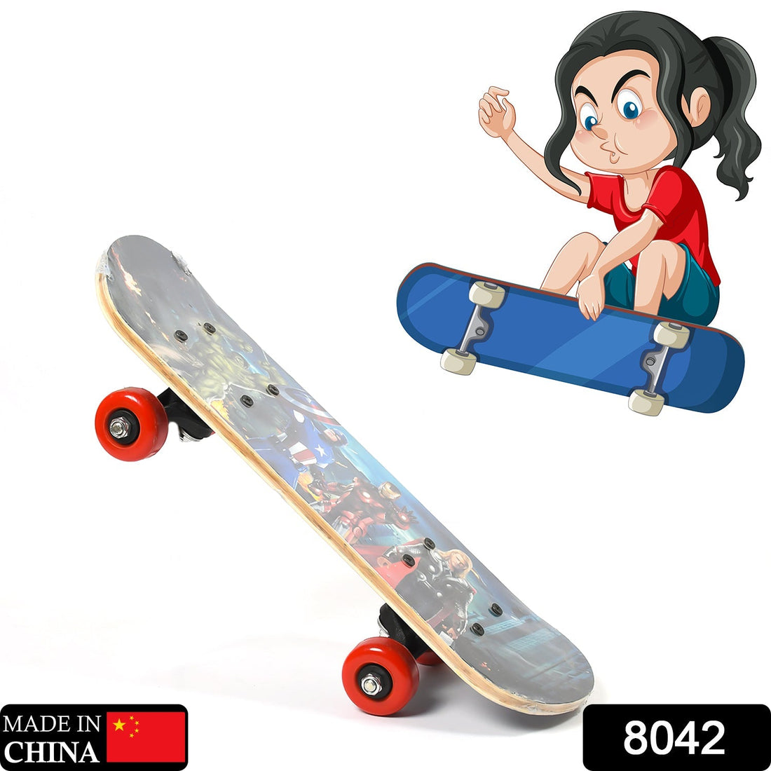 Cool wooden skateboard for kids and teens