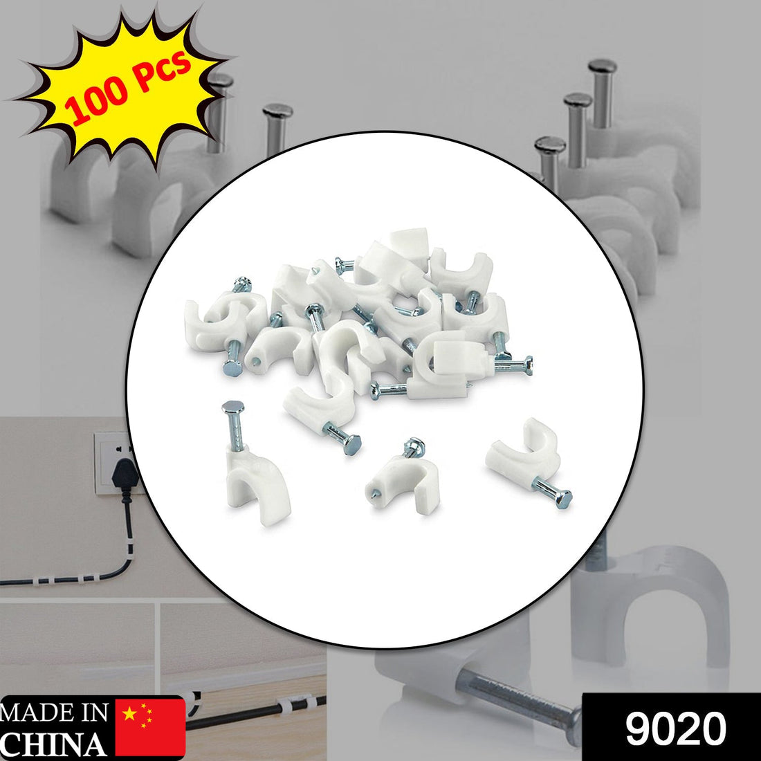 Cable clip set for organizing