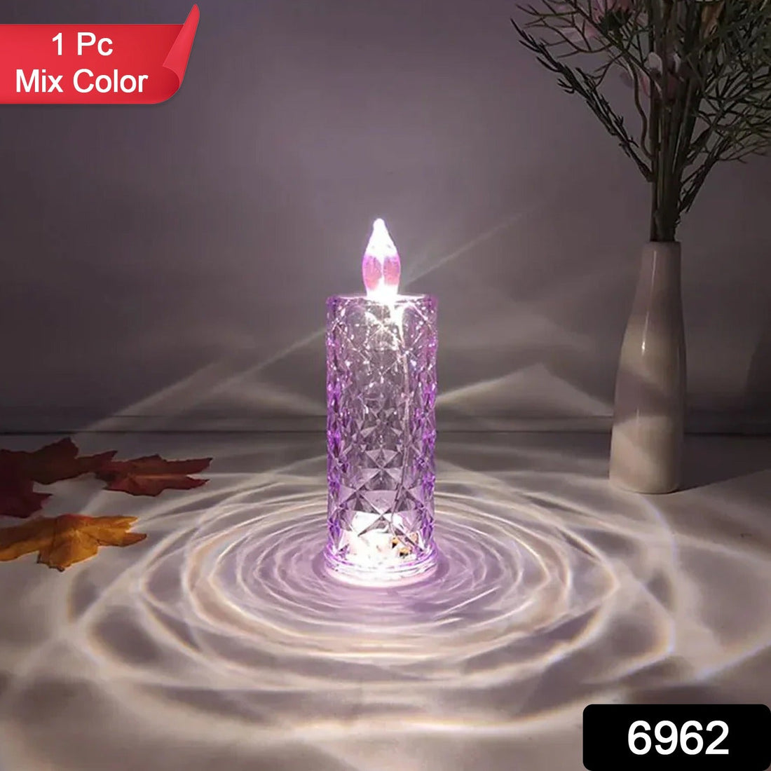 Candles for Home Decoration, Crystal Candlelight, Diwali (1 Pc / Multicolor)