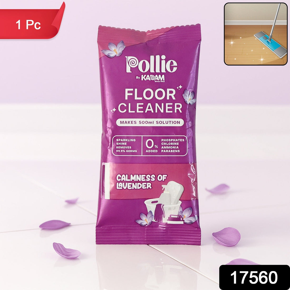 Pollic Kadam Concentrated Floor Cleaner Sachet – Lavender Fragrance (50 Gm)