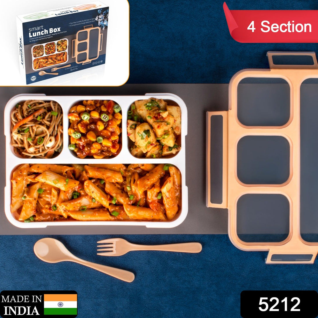 Leak-proof lunch box with handle