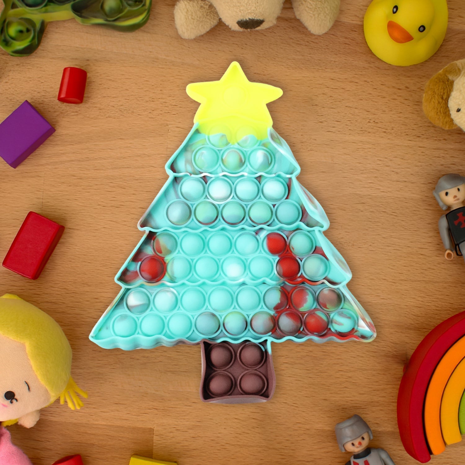 Premium Tree Shape Silicone Pop It Fidget Toy (1 Pc)